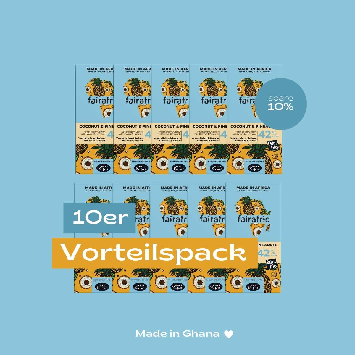 42% COCONUT & PINEAPPLE | vegane Helle mit Cashew