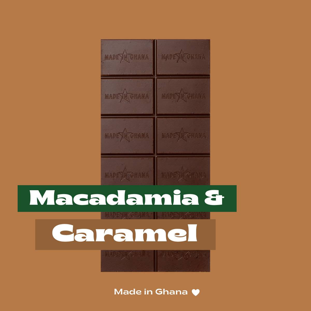 57% Macadamia & Caramel | vegan dark chocolate