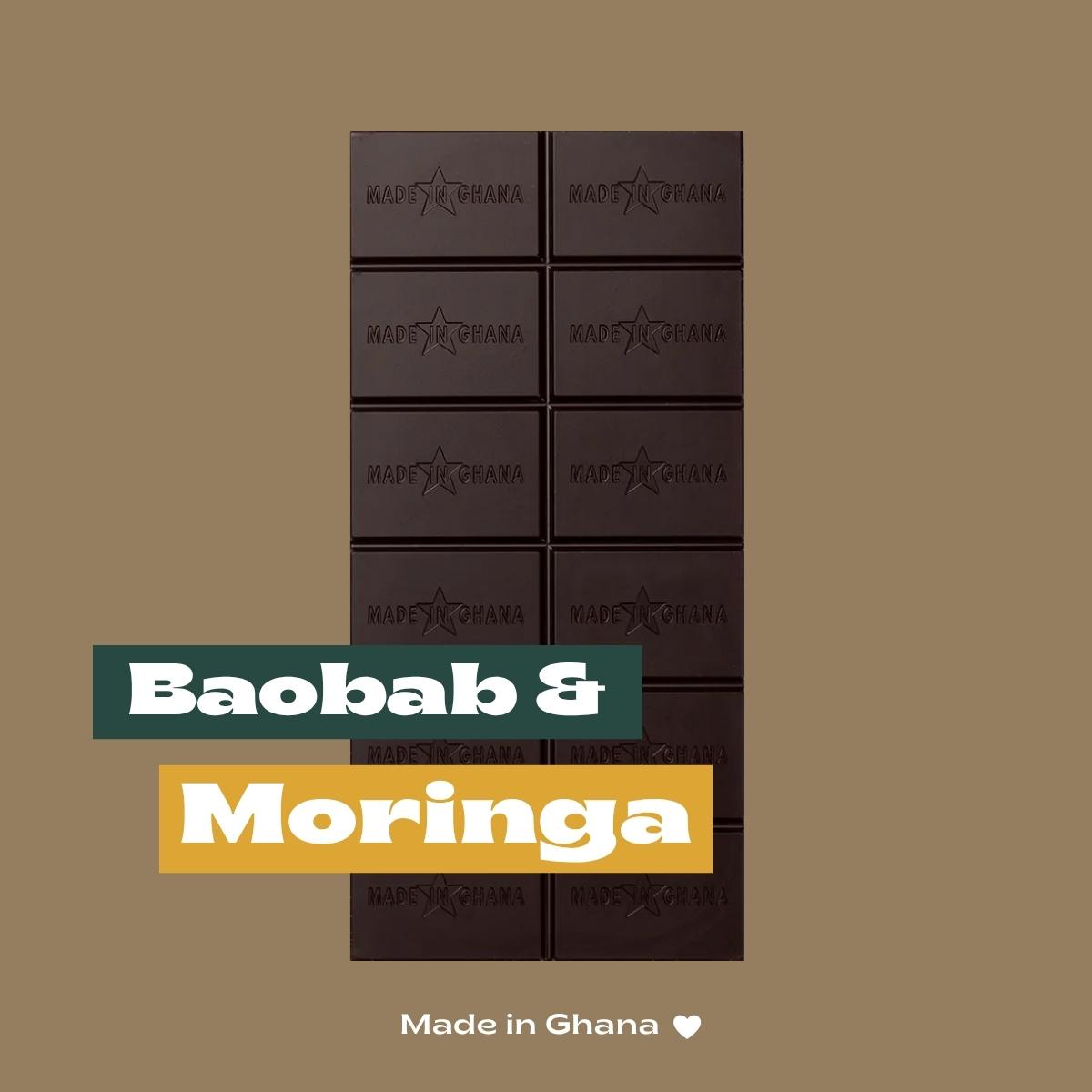 57% Organic Dark Chocolate with Baobab and Moringa I Vegan