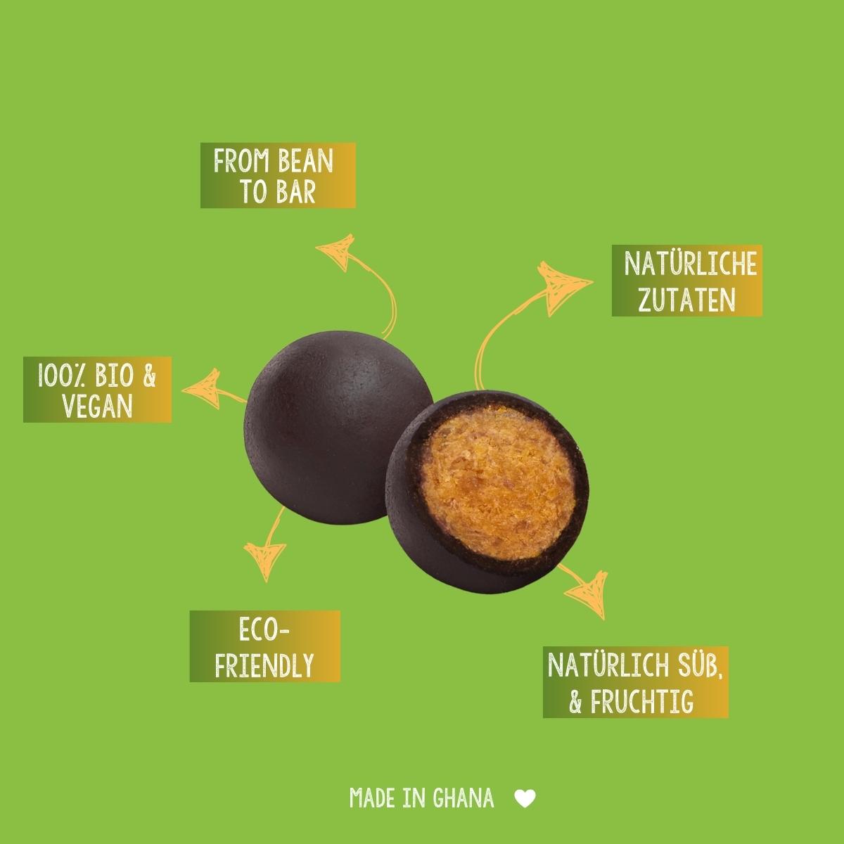 Organic Mango Fruit Balls I Vegan