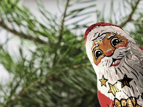 What happens to the chocolate Santa Claus after Christmas?