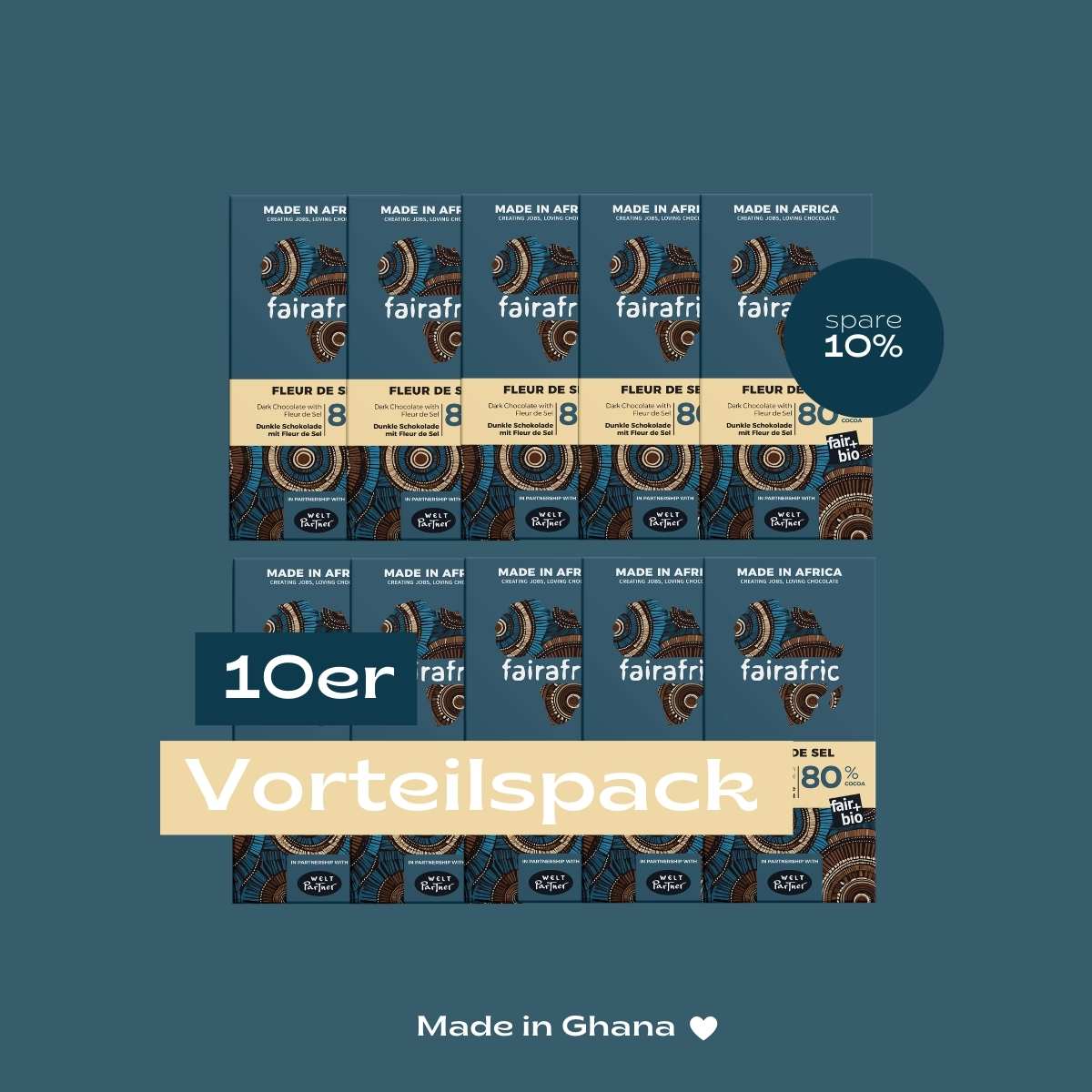 80% Organic Dark Chocolate with Fleur de Sel I Vegan