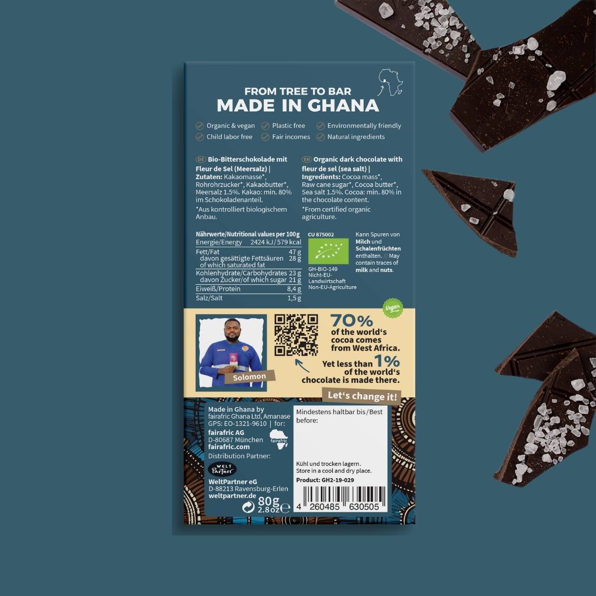 80% FLEUR DE SEL | vegane Dunkle