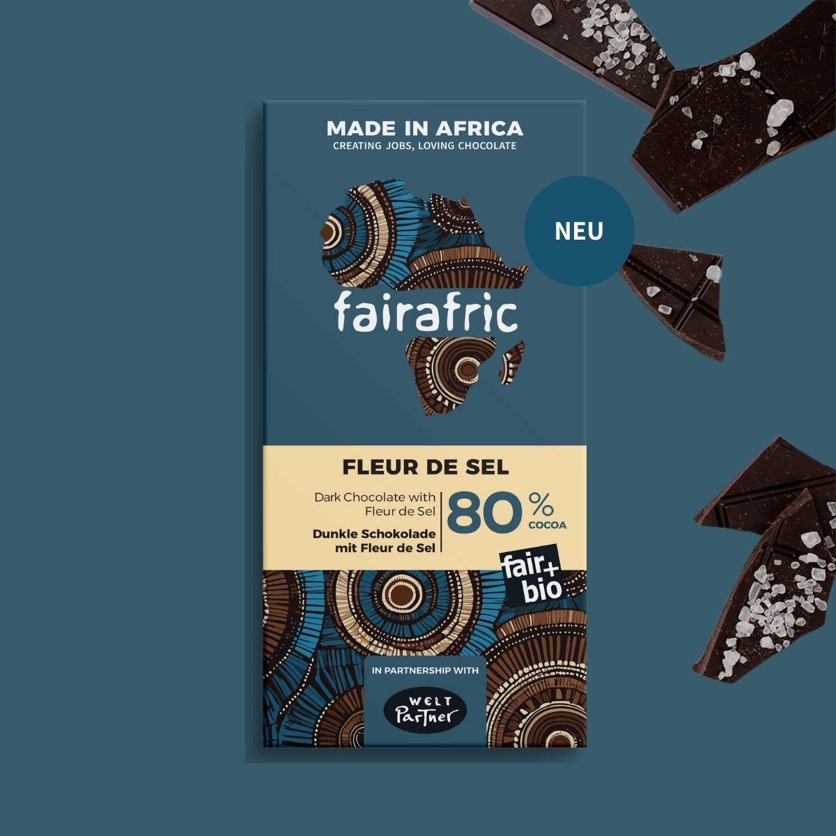 80% Organic Dark Chocolate with Fleur de Sel I Vegan