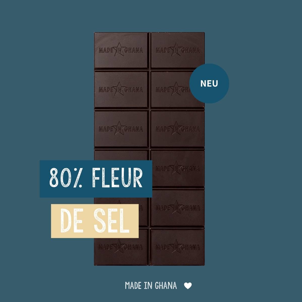 80% Organic Dark Chocolate with Fleur de Sel I Vegan