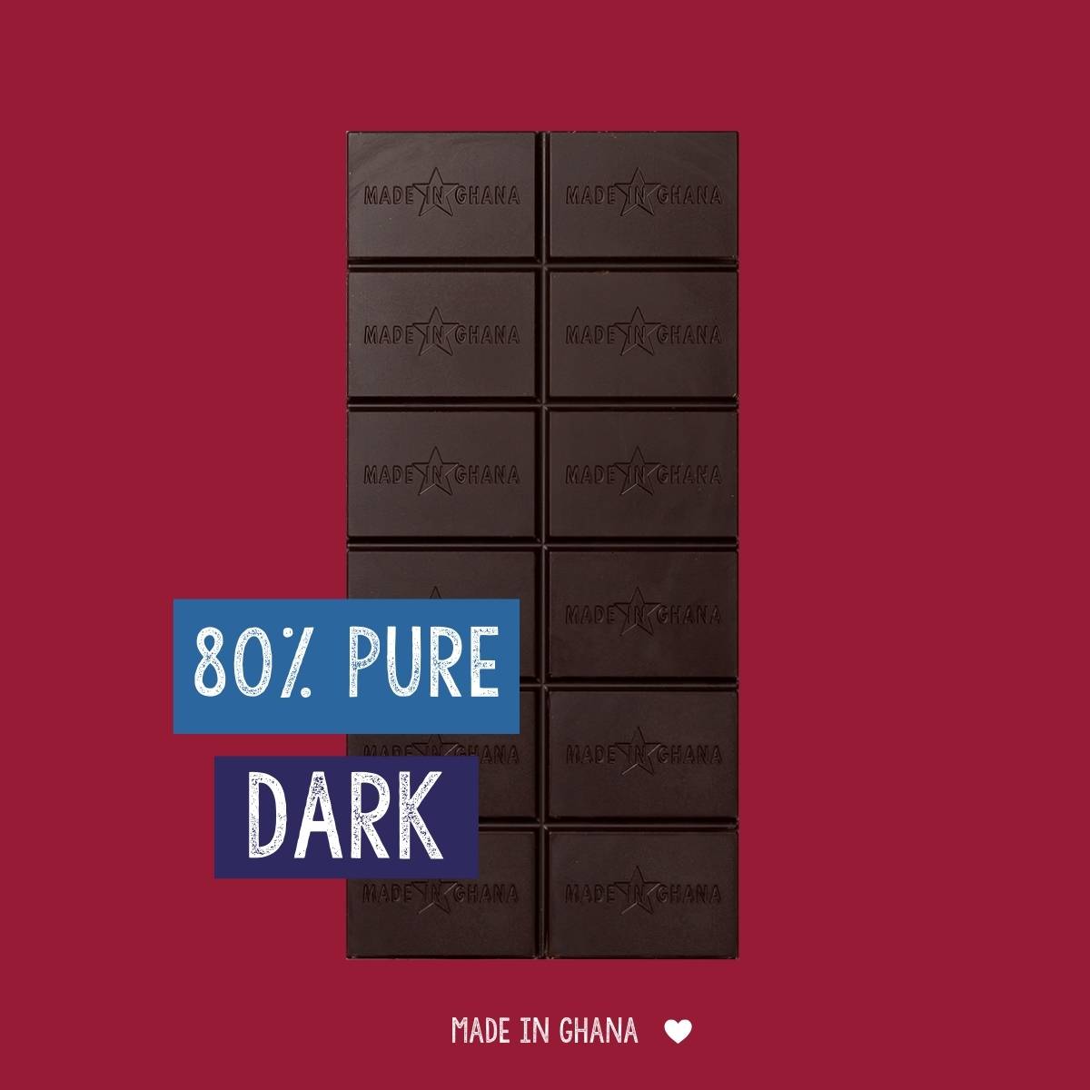 80% PURE DARK | vegane Zartbitterschokolade