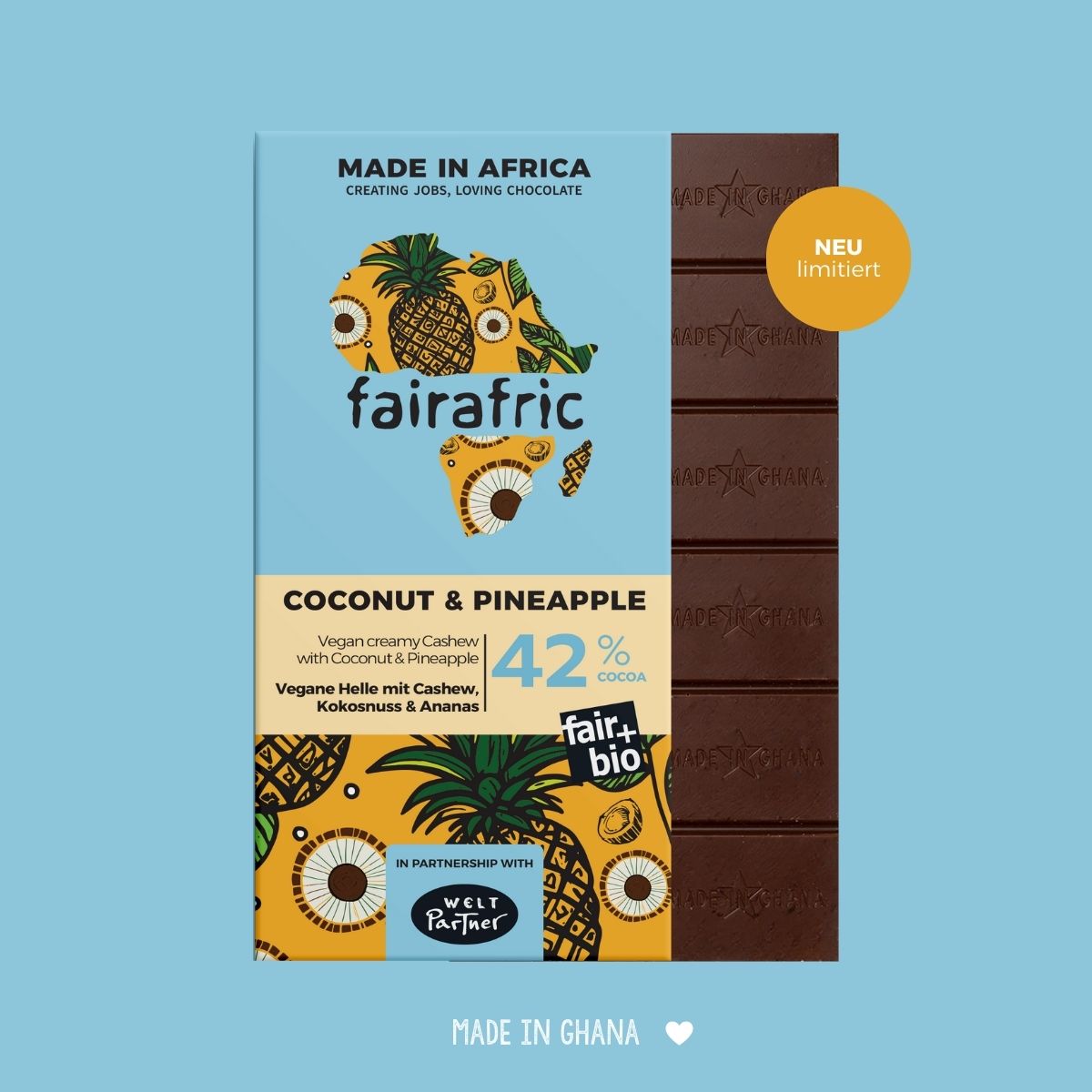 42% COCONUT & PINEAPPLE | vegane Helle mit Cashew (limitierter Verkauf)