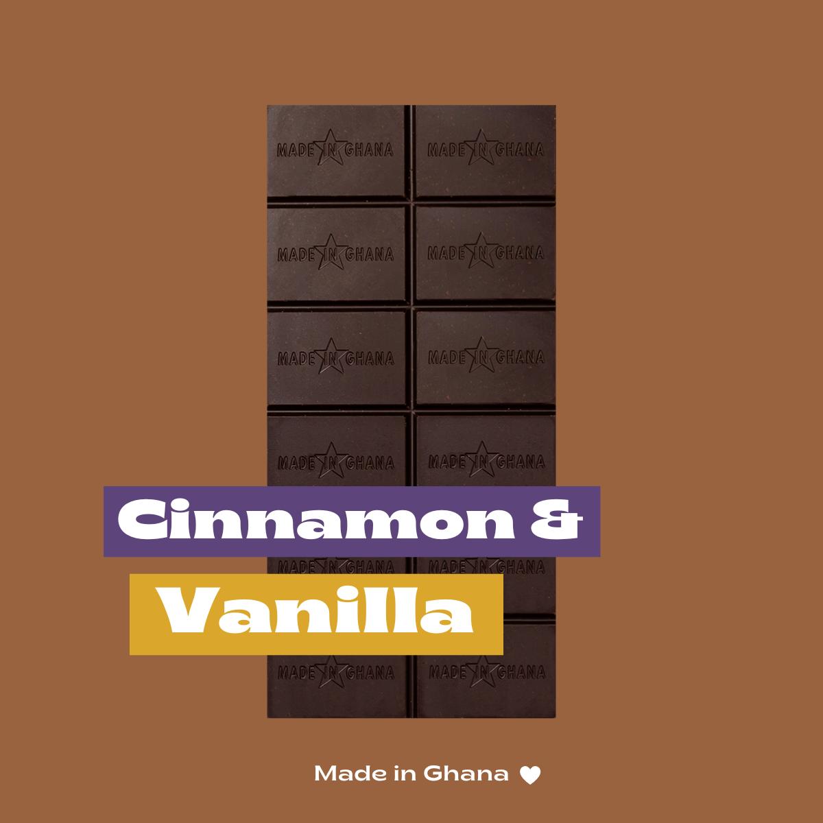 70% Organic Dark Chocolate with Cinnamon & Vanilla I Vegan