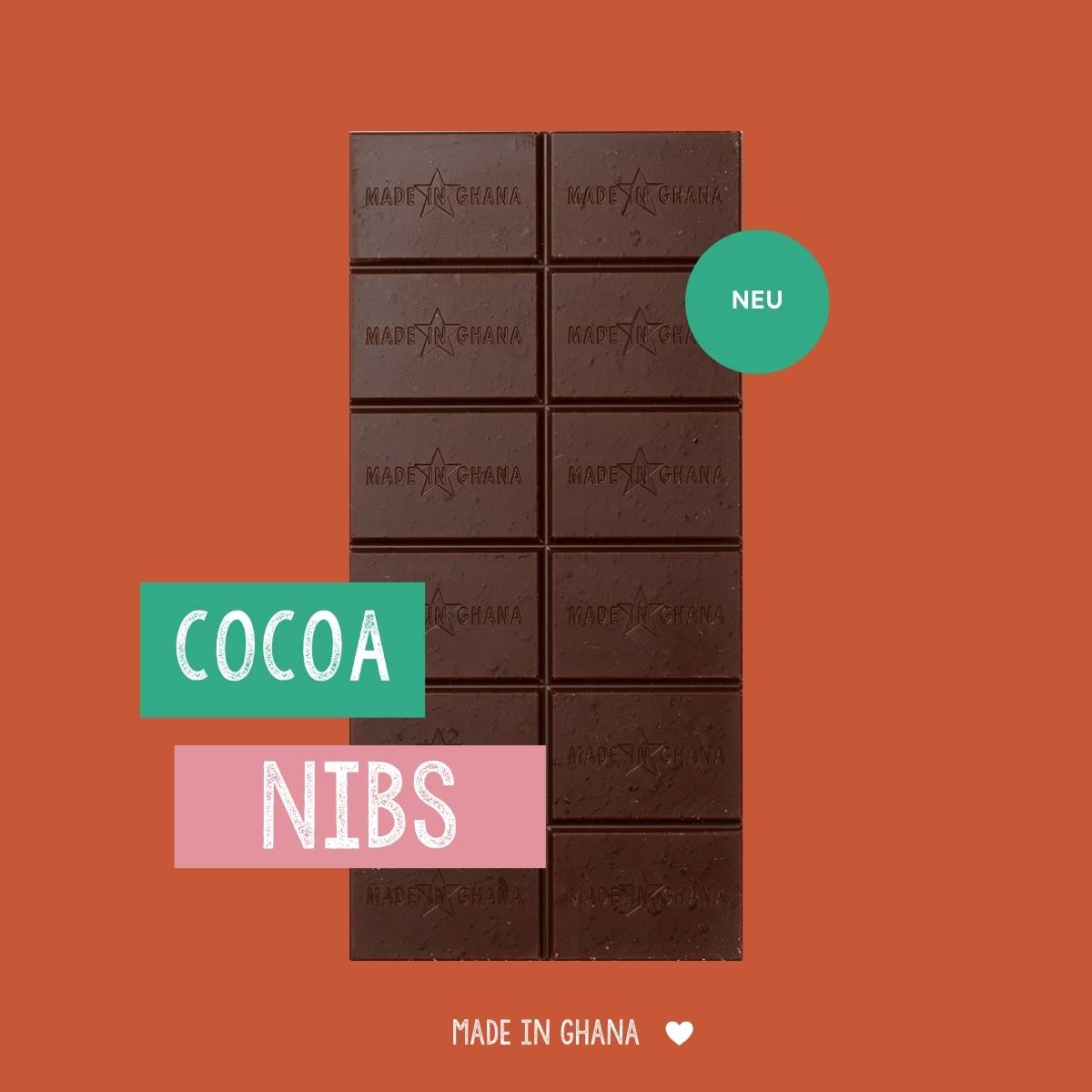 70% COCOA NIBS | vegane Zartbitterschokolade