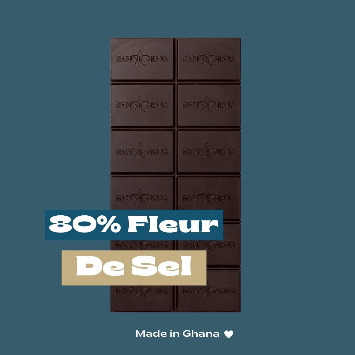 80% Organic Dark Chocolate with Fleur de Sel I Vegan