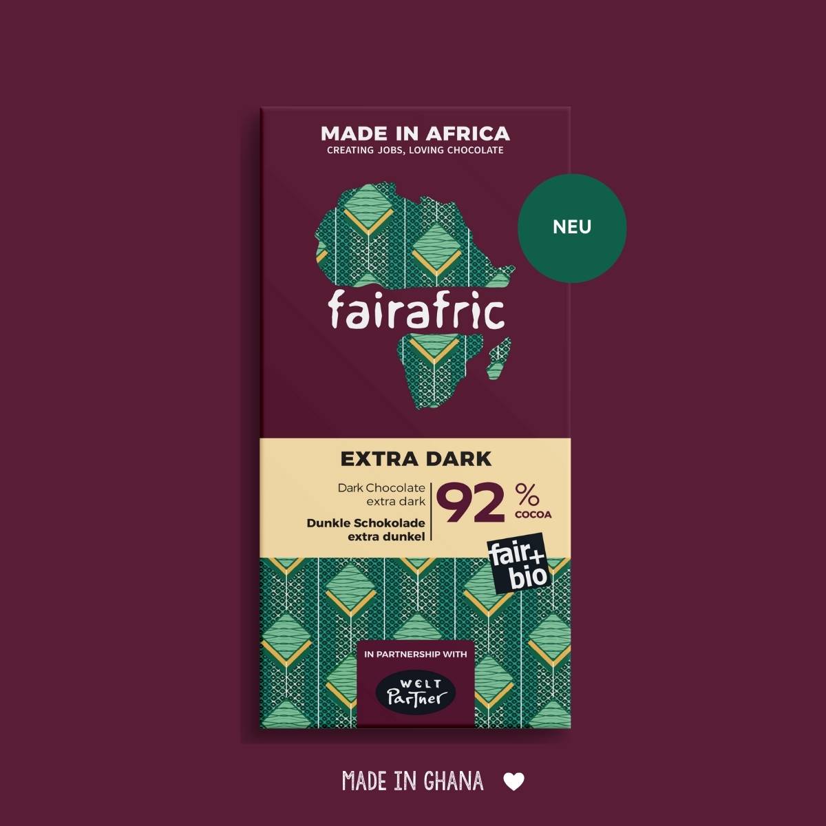 92% EXTRA DARK | vegane Zartbitterschokolade